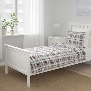 MOSSRUTA Flannel Duvet Cover and Pillowcase - Twin